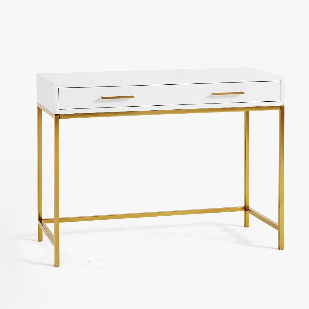 Online Designer Other Blaire Classic Desk, Lacquered Simply White