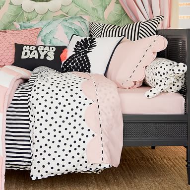 Couette + Taie Pottery Barn Teen Emily & Meritt Chambray Rayé, Twin XL, Chambre