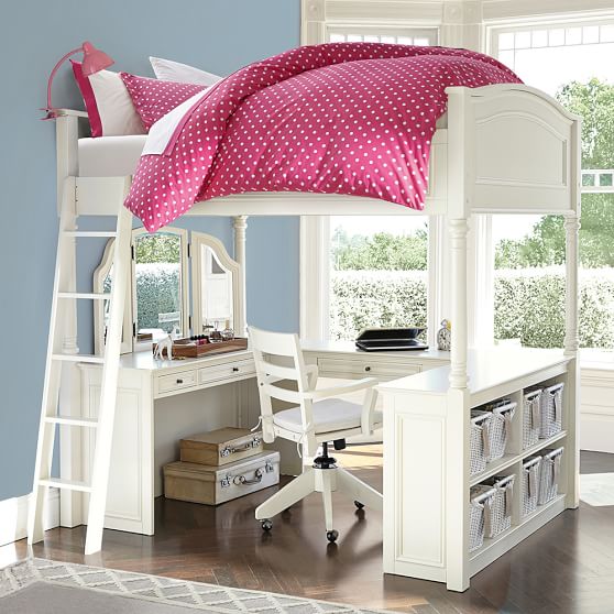 Chelsea Vanity Loft Bed PBteen