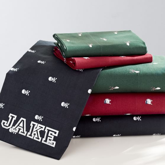 Creature Comfort Sheet Set, Twin/Twin XL, Deer Dark Green