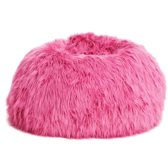 Deep Pink Fur rific Beanbag