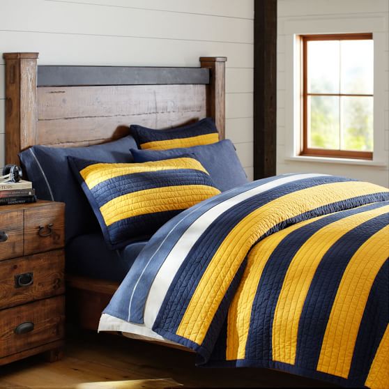 Rugby Stripe Quilt + Sham PBteen