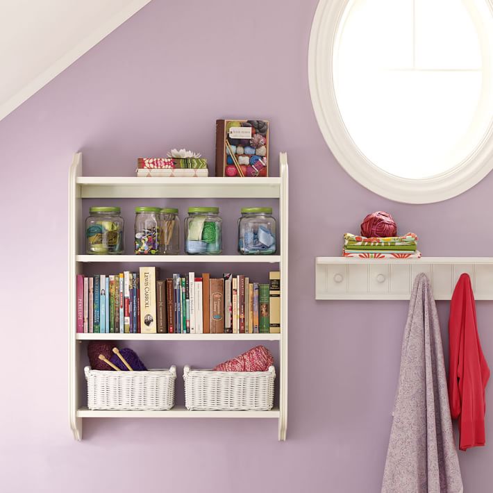 Beadboard Wall Bookcase Pb