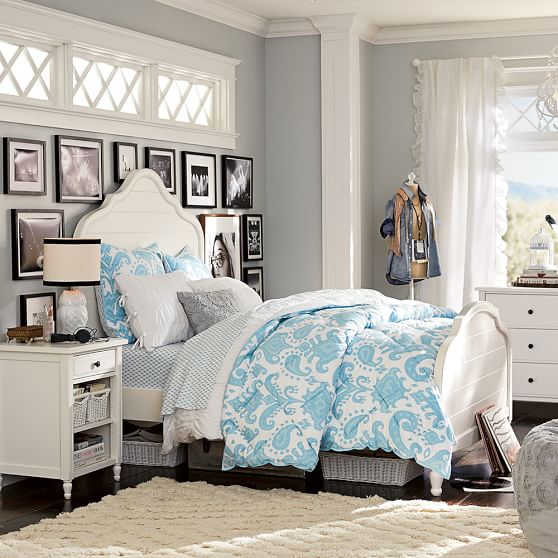 Goa Ikat Comforter + Sham, Sky Blue PBteen