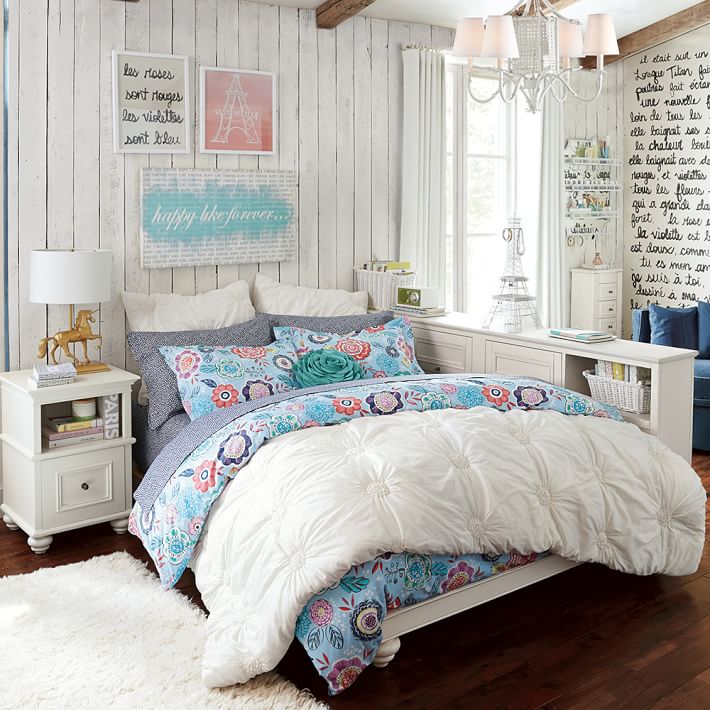 Big Dot Matelasse Bed Skirt Pbteen Lucky Clover Costa