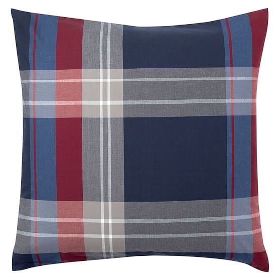 Walker Plaid Duvet Cover + Sham, Red PBteen