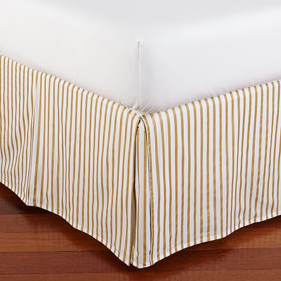 The Emily & Meritt Metallic Stripe Bed Skirt, Queen