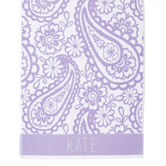 Garden Paisley Bath Towel, Purple