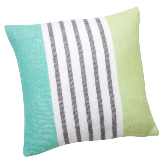 Pattern Play Pillow Cover, 16x16, Pool Stripe