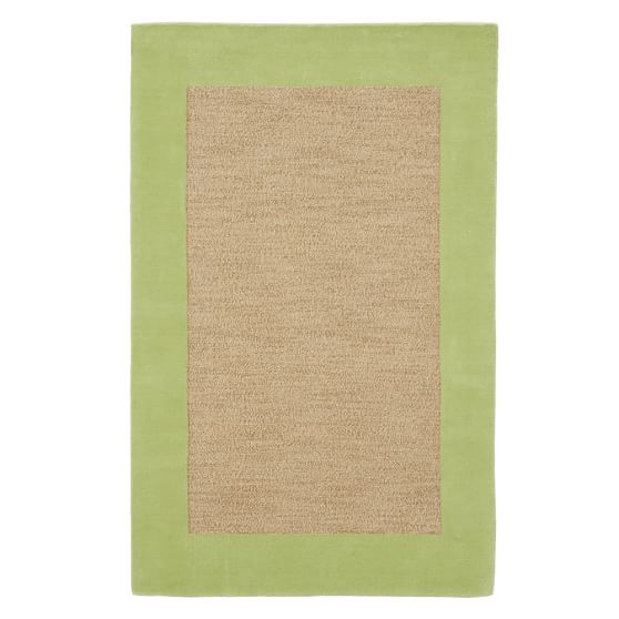Classic Wool Border Rug, 3x5', Mint
