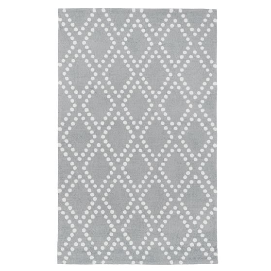 Trellis Rug, 3x5, Gray