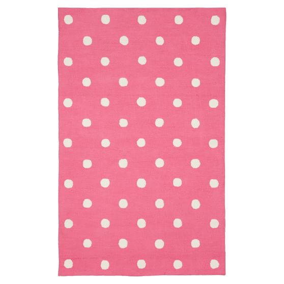 Classic Dottie Rug, 3x5, Bright Pink