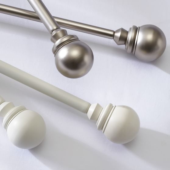 Colored Ball Finials, Set of 2, White