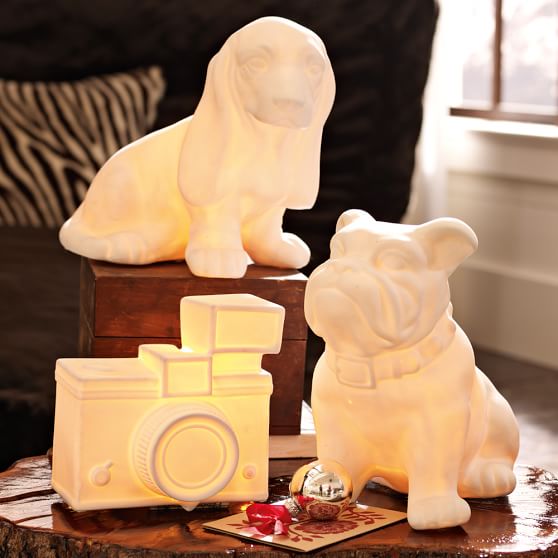Keep It Light Lamp, White French Bulldog
