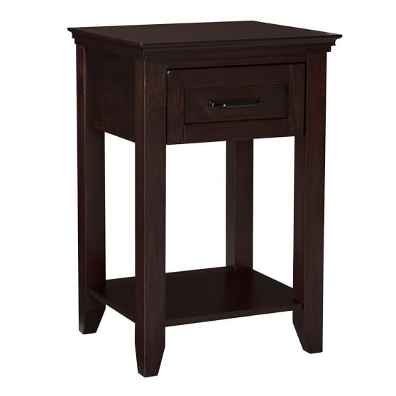 Hampton Bedside Table, Dark Espresso