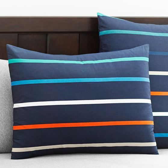 Newport Stripe Duvet Cover, Standard Sham, Multi