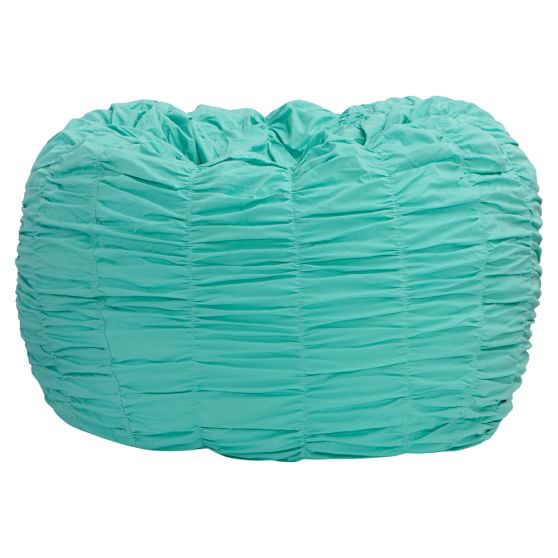 Rouched Pool Beanbag, Slipcover + Beanbag Insert, Small