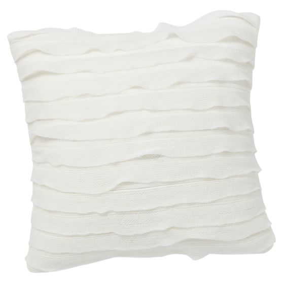 Ruffle Pillow Cover, Ivory