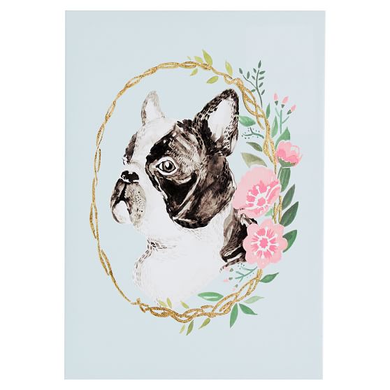 Boston Terrier Stretched Canvas Wall Art | PBteen