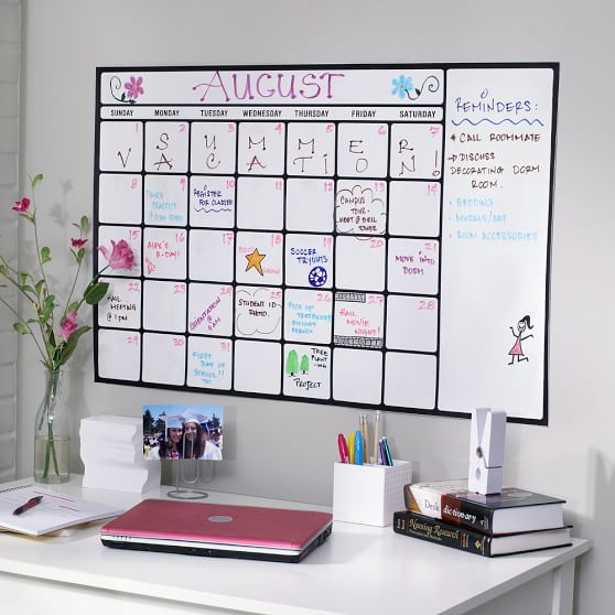 DryErase Calendar Decal PBteen