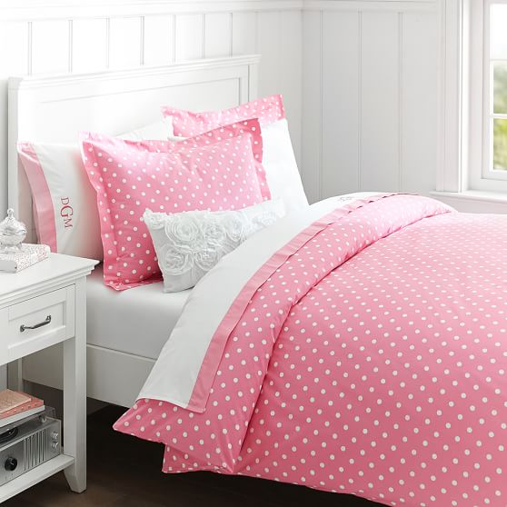 Dottie Duvet Cover + Sham, Bright Pink PBteen