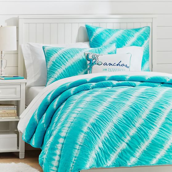 Tahiti Tie Dye Quilt + Sham, Capri | PBteen