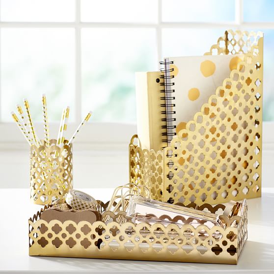 Golden Glam Desk Accessories PBteen