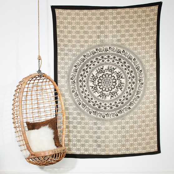 Printed Tapestries, White/Black PBteen