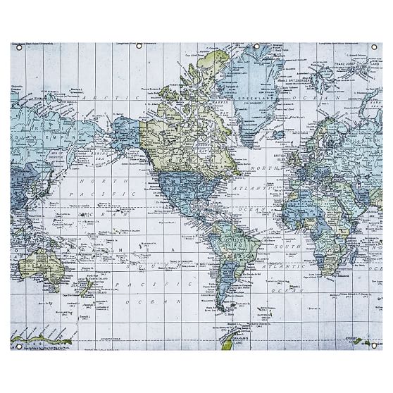 World Atlas Map Mural PBteen - World Atlas Map Mural C