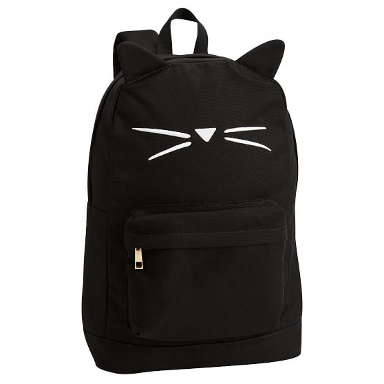 The Emily & Meritt Black Cat Shape Backpack | PBteen