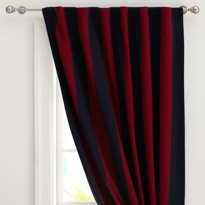 rugby stripe blackout drape | pbteen rugby stripe blackout drape | pbteen