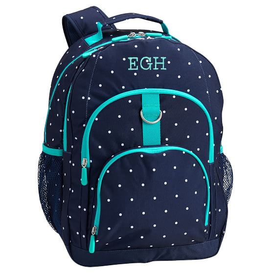 GearUp Navy Pin Dot XL Backpack PBteen