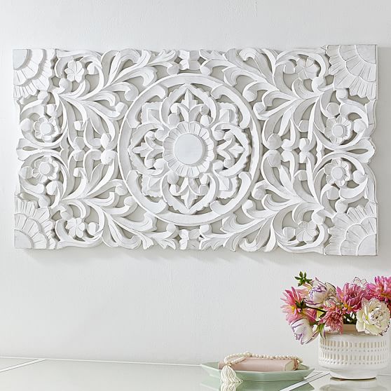 Wood Carved Wall Art lennon & maisy ornate wood carved wall art, set of 3 | pbteen Wood Carved Wall Art lennon & maisy ornate wood carved wall art, set of 3 | pbteen