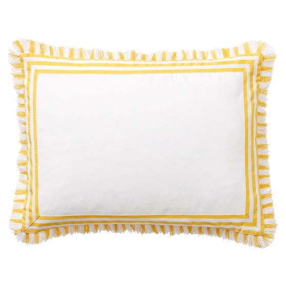 Fringe Border Monogram Pillow Covers PBteen