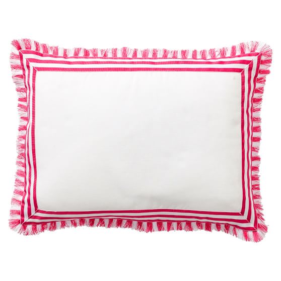 Fringe Border Monogram Pillow Covers PBteen