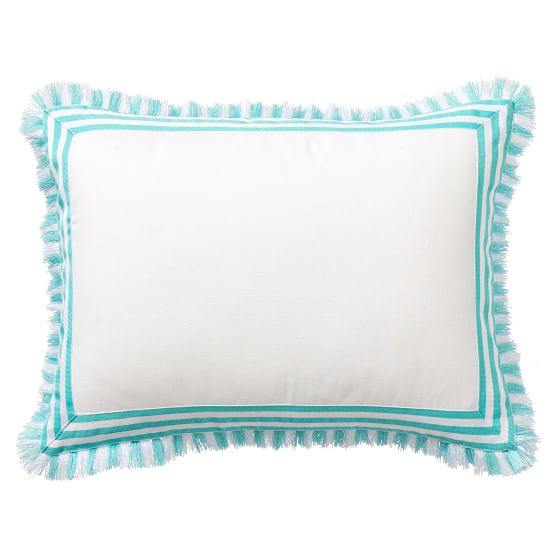 Fringe Border Monogram Pillow Covers PBteen