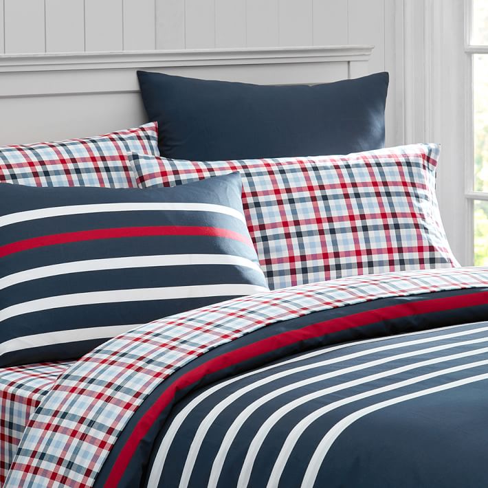 Pottery Barn Seafarer Stripe Duvet Cover Queen Size 8 79 4 95