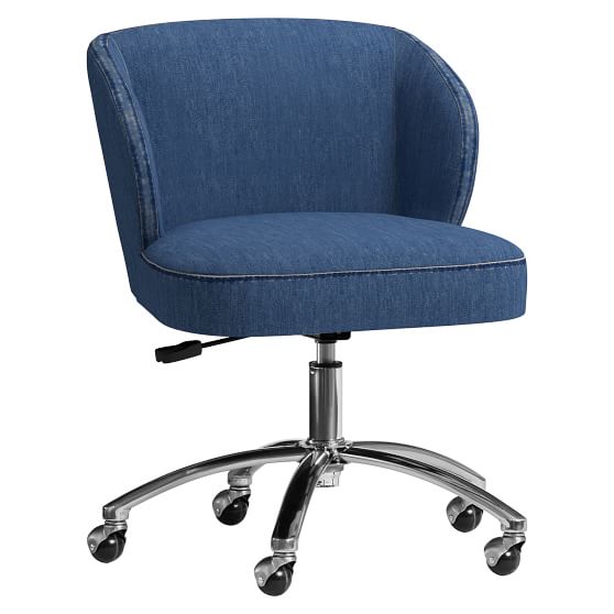 washed denim wingback desk chair | pbteen washed denim wingback desk chair | pbteen