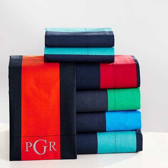rugby stripe sheet set | pbteen rugby stripe sheet set | pbteen