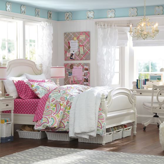 Swirly Paisley Duvet Cover + Sham, Pink PBteen