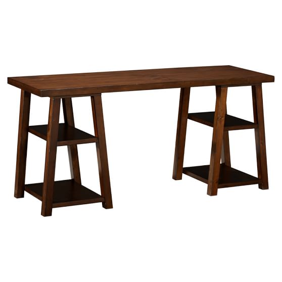 CustomizeIt Simple Trestle Desk PBteen