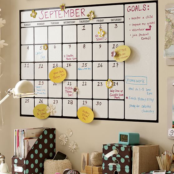 DryErase Calendar Decal PBteen