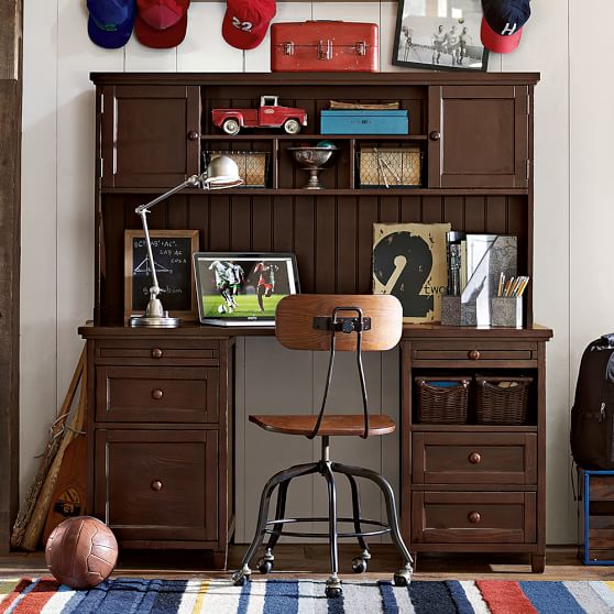 Beadboard Smart Desk + Hutch PBteen