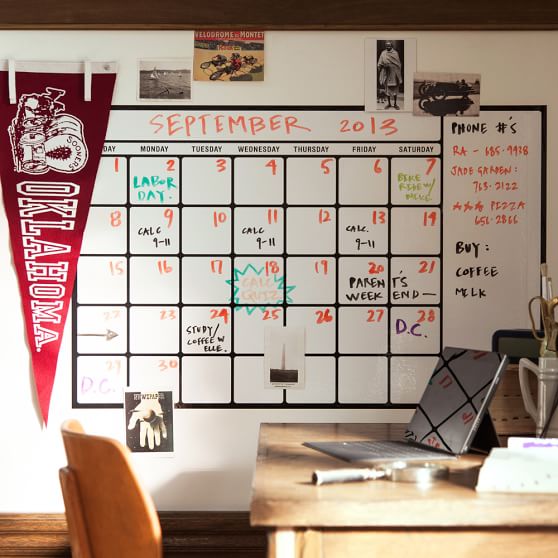 DryErase Calendar Decal PBteen