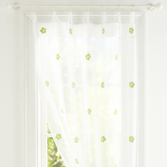Embroidered Icon Sheer, 63'', Hibiscus