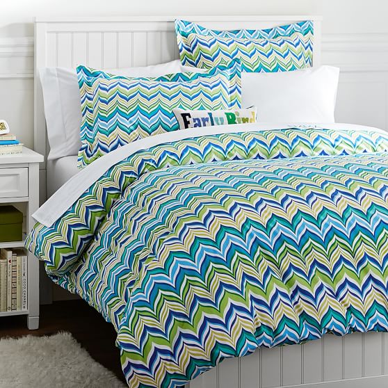 Newport Wave Duvet Cover, Full/Queen, Cool