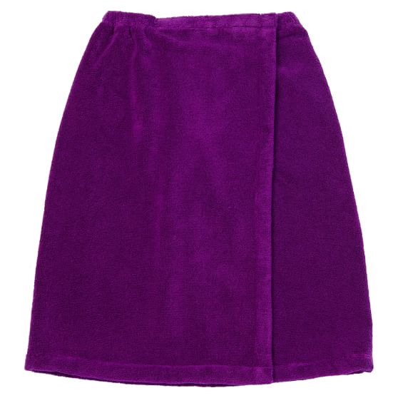 Classic Solid Bath Wrap, Plum