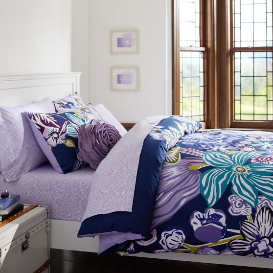 Jolie Duvet Cover, Twin, Purple Multi