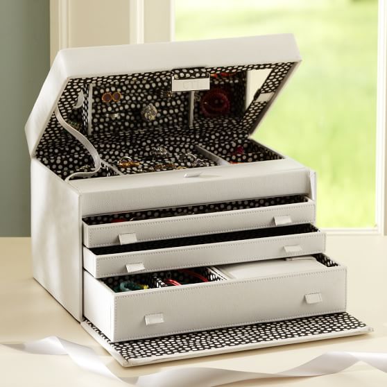 Classic Leather ExtraLarge Jewelry Box PBteen