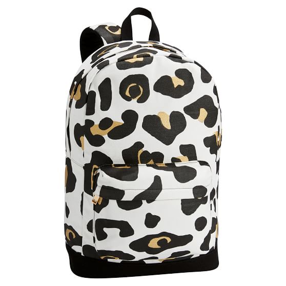 The Emily & Meritt Black/Gold Leopard Backpack | PBteen